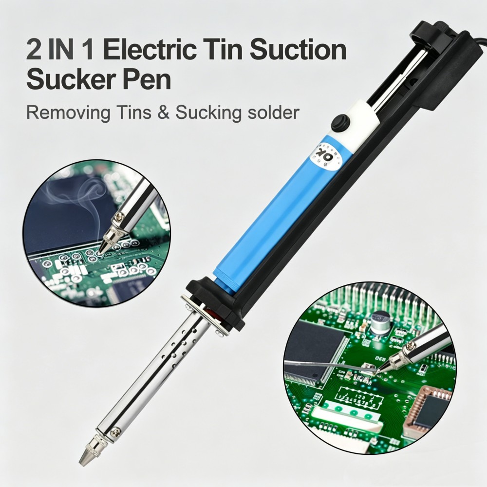 Desoldering Pump Electric Vacuum Station - 전기 납땜 제거기 펜 AC 220V