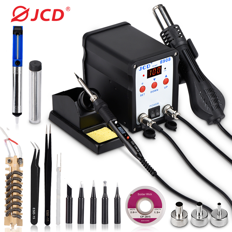 2 In 1 Soldering Rework Station 750W - JCD 납땜 스테이션, 2 인 1