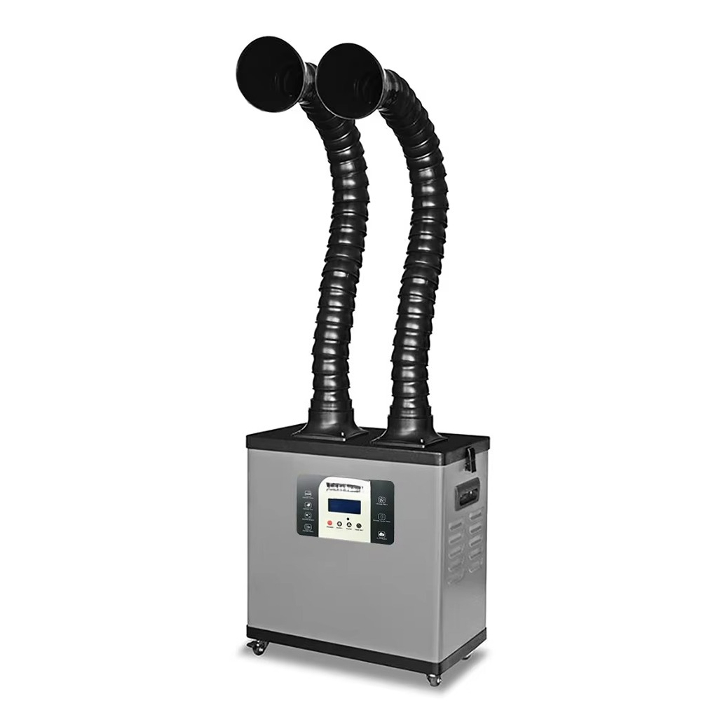 Fume Extractor Soldering Dual Arm - C200Y 휴대용 고출력 듀얼 암 납땜
