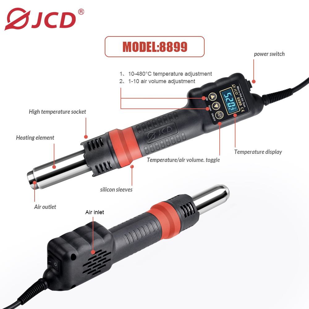 JCD 8899 2 in 1 납땜 스테이션 750W L - 2 In 1 Soldering Rework Station 750W 리뷰 및 가격