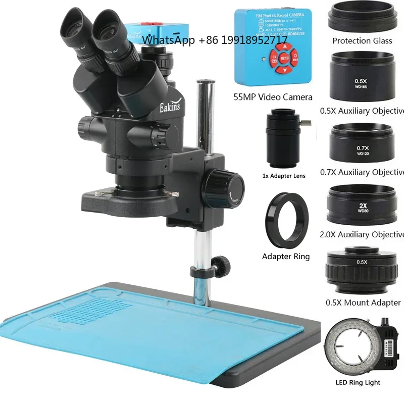 Eakins Zoom 3.5-90X 삼안 스테레오 현미 - Simul-Focal Industrial Microscope 4K Hdmi 리뷰 및 가격