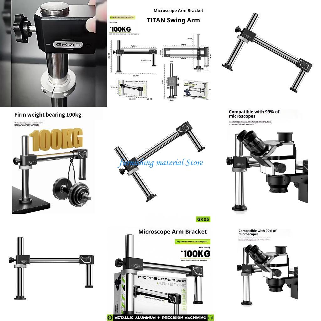 Y5GD 두 배 팔 붐 대 가득 차있는 자전 분명히 말 - Articulating Arm Boom Stand Microscope 리뷰 및 가격