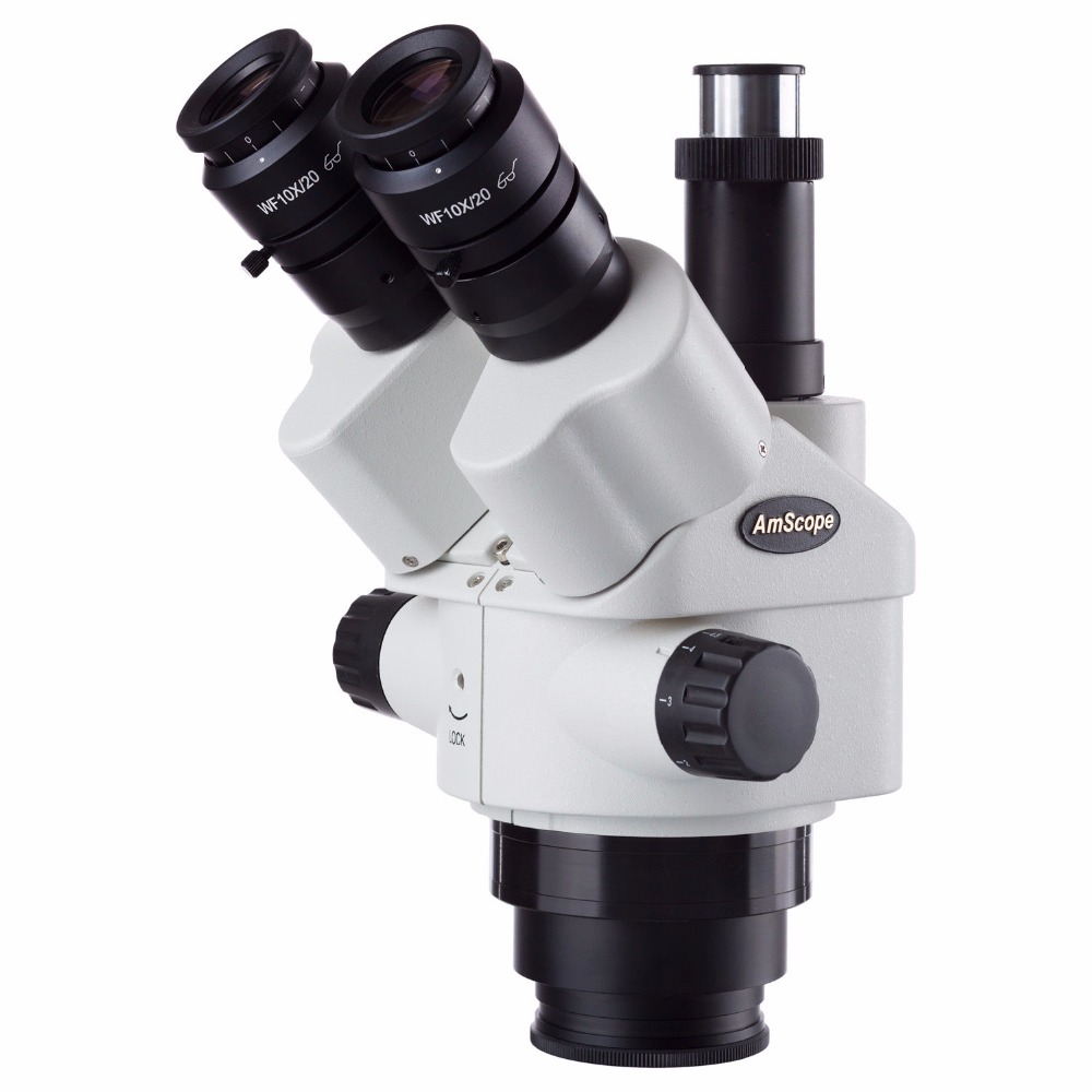 AmScope 7X-45X 동시 초점 삼안 줌 스테레오 - Trinocular Stereo Microscope 7X-45X 리뷰 및 가격
